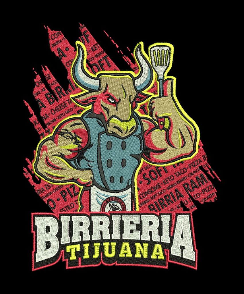 Birrieria Tijuana logo stitch preview